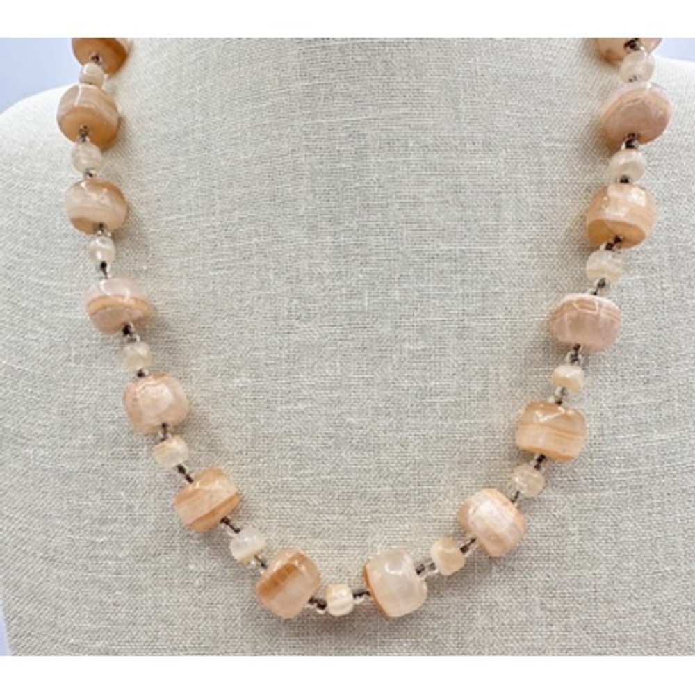Vintage Y2K Silver Beaded Chunky Necklace - Statement Women's Jewelry